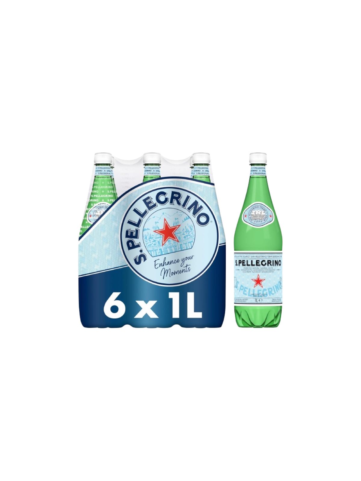 San Pellegrino Sparkling Water 1L 6 Pack – Alcohol Delivery Ibiza