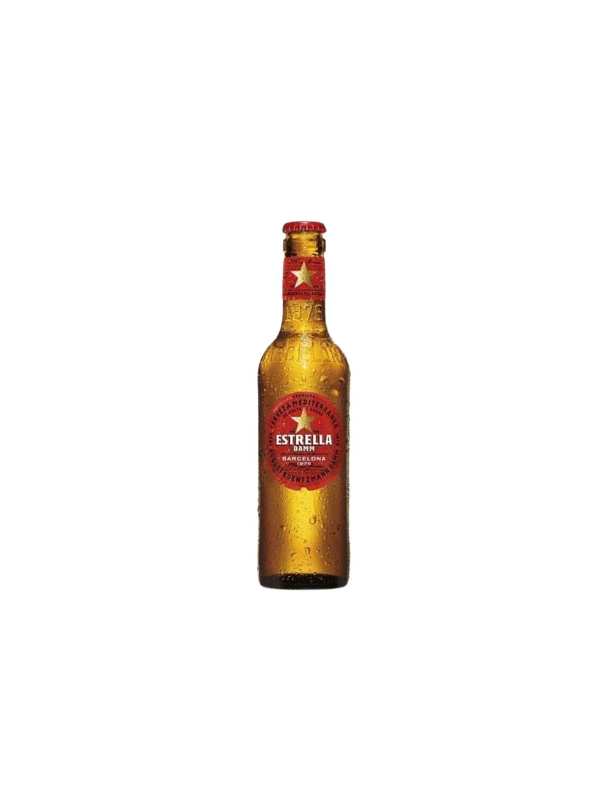 Estrella Damm Beer 330ml – classic Spanish lager, delivered ice-cold in Ibiza